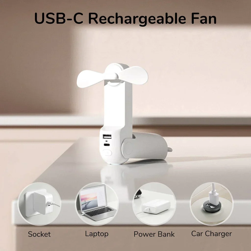TopFan Handheld Cooling Fan - Stop à la sécheresse de la peau - Image 3